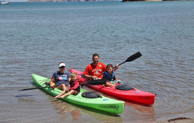 Kayakeando con los peques